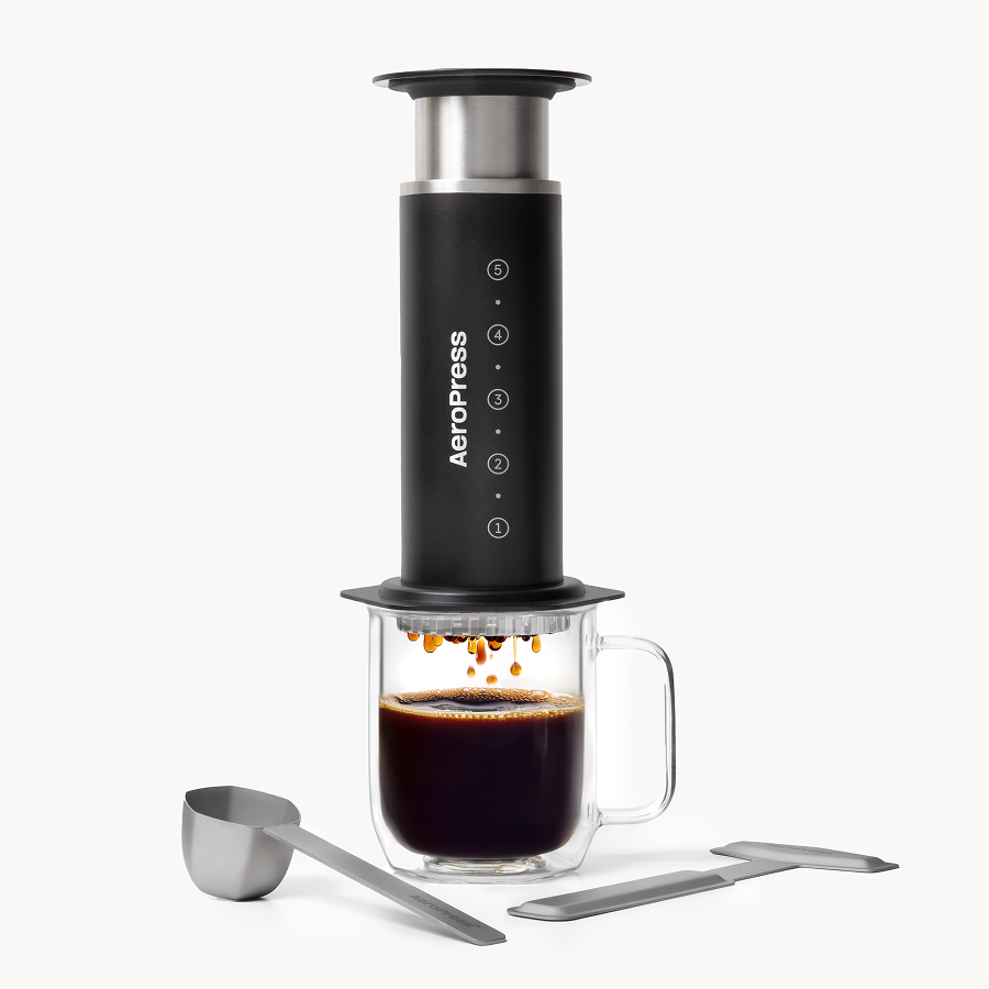 AeroPress Steel coffee maker in Black Stainless