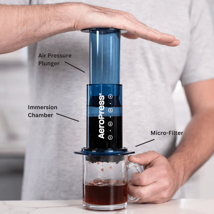 AeroPress Tinted Clear Coffee Maker Bundle (Free Filters)