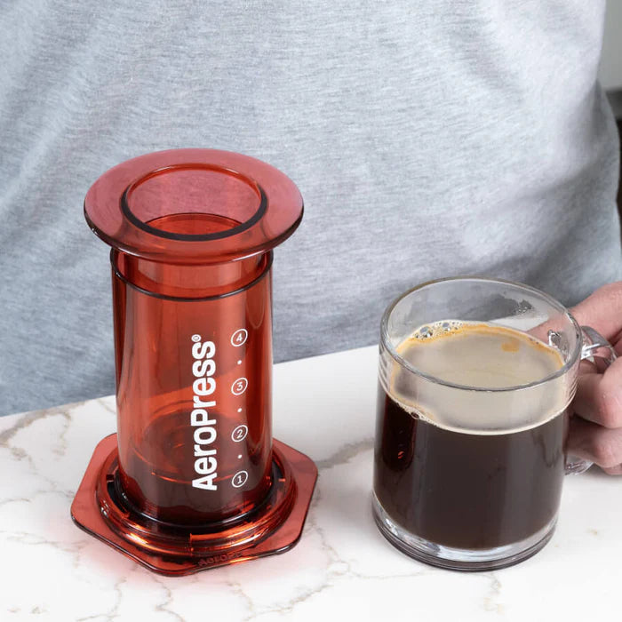 AeroPress Tinted Clear Coffee Maker Bundle (Free Filters)