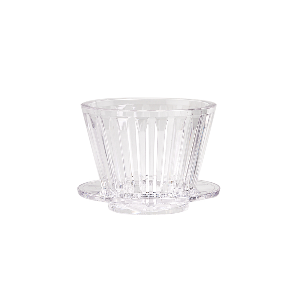 Timemore Crystal Eye B75 flat-bottom dripper in clear PCTG