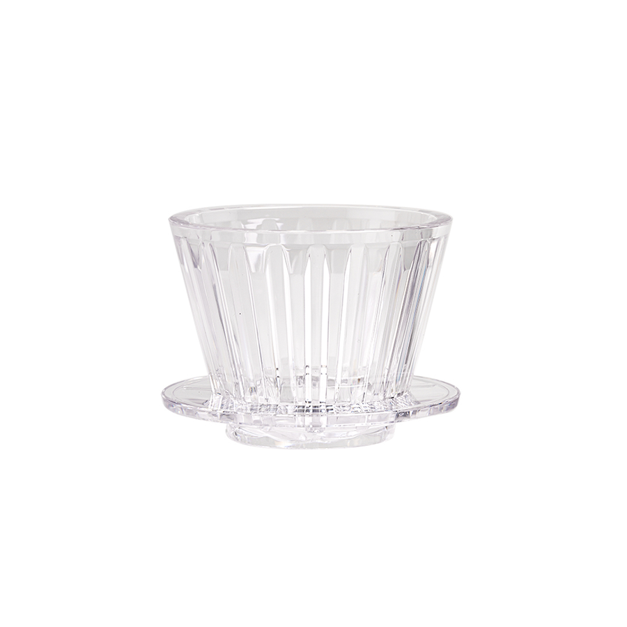 Timemore Crystal Eye B75 flat-bottom dripper in clear PCTG