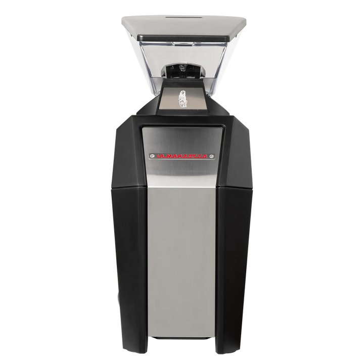 LaMarzocco black and silver electronic device on a white background